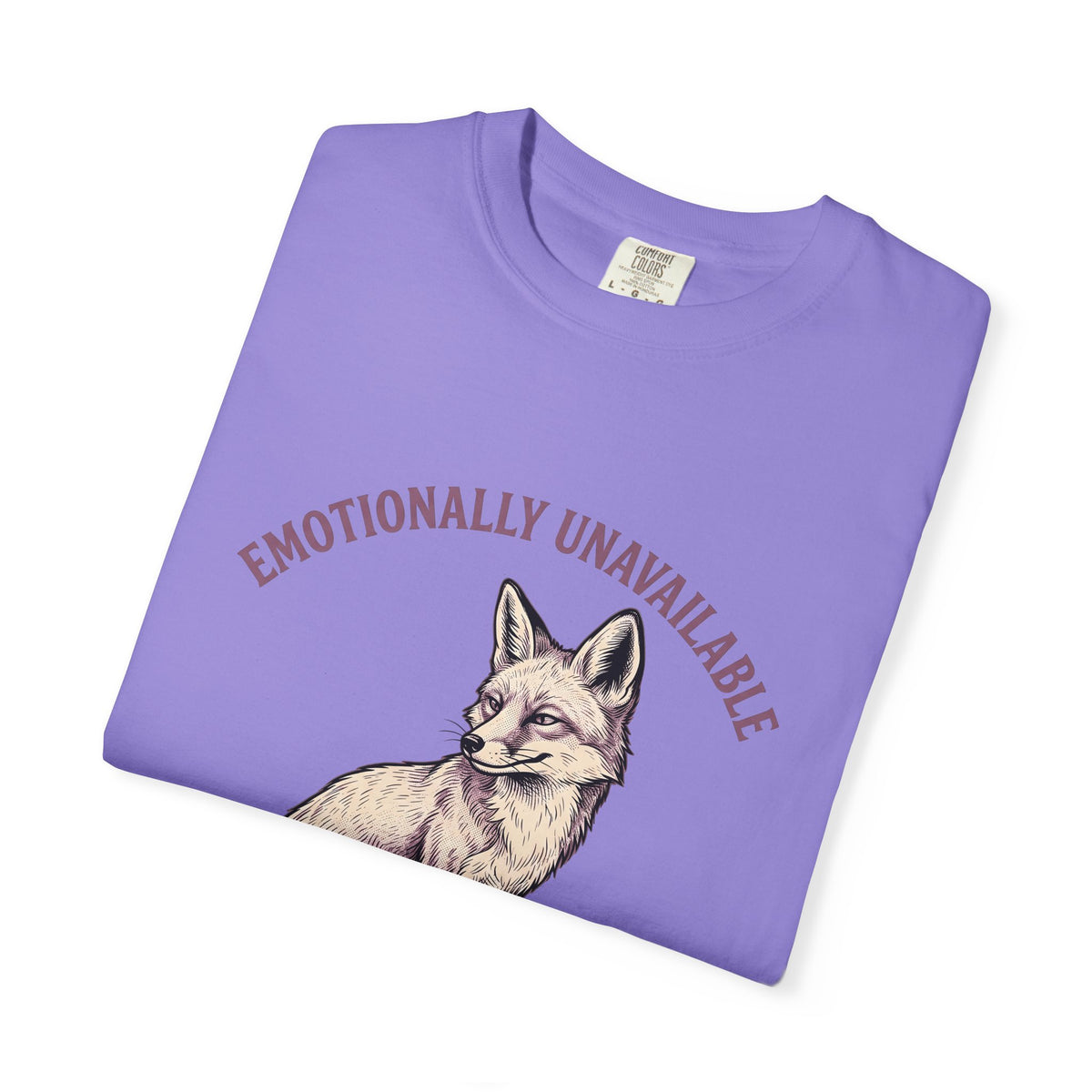 Fox Funny Animal Gift Hand Drawn Fox Humor Fan Illustrated Wildlife Vintage Arched Text T-Shirt