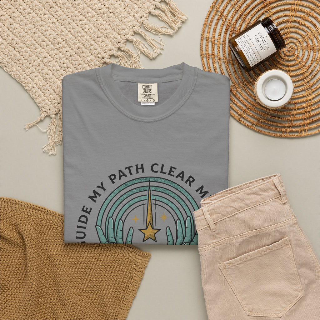 Hands Prism T-Shirt Boho Chic Meditation Gift Women Tribal T-Shirt Prismatic T-Shirt Bohemian Enthusiast Ethnic T-Shirt Mindfulness Graphic Rustic