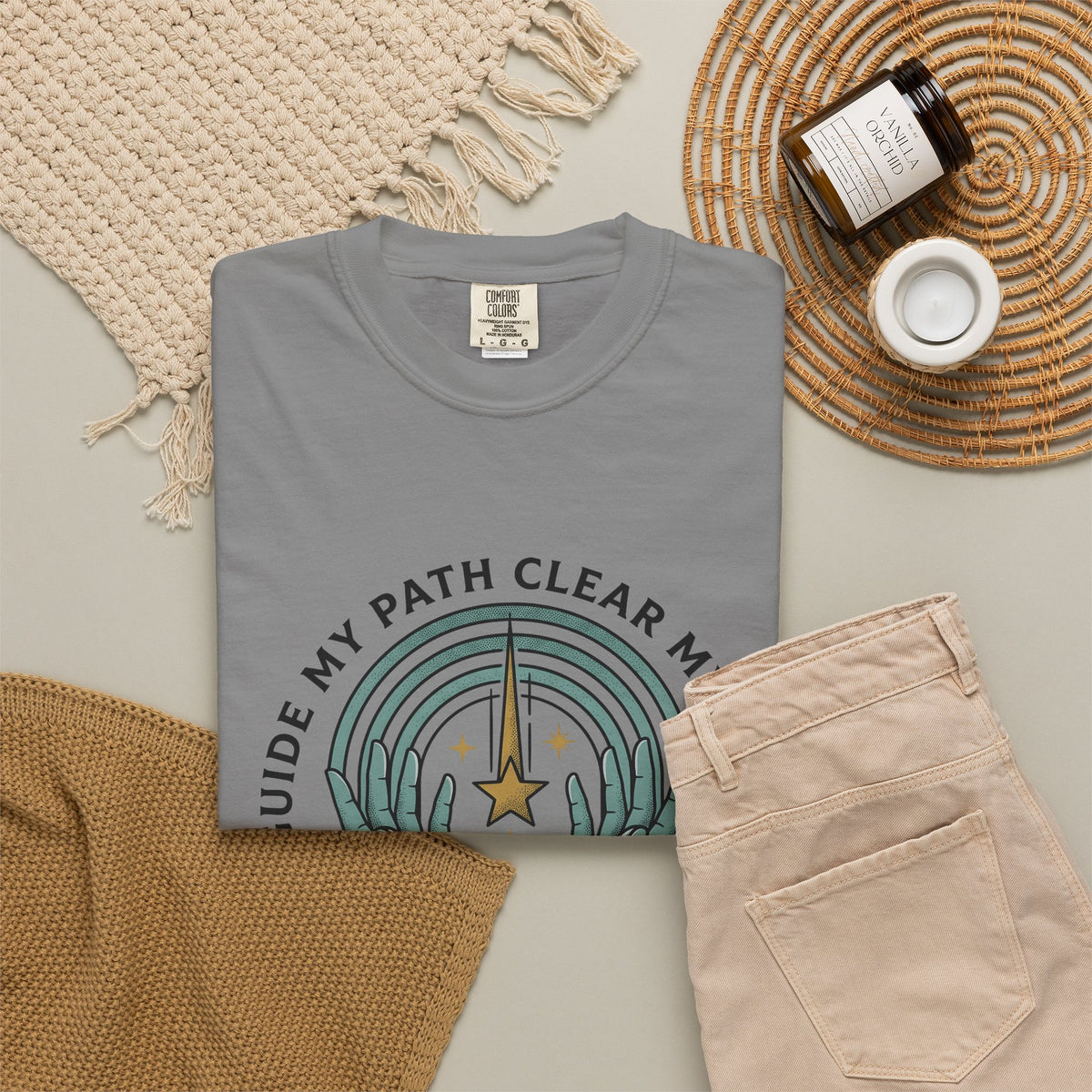 Hands Prism T-Shirt Boho Chic Meditation Gift Women Tribal T-Shirt Prismatic T-Shirt Bohemian Enthusiast Ethnic T-Shirt Mindfulness Graphic Rustic