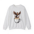 Phoenix Coffee Cup Sweatshirt Coffee Fantasy Gift Women Tattoo Sweatshirt Coffee Sweatshirt Sweatshirt Coffee Fan Ink Sweatshirt Mythical Graphic Vintage Flames