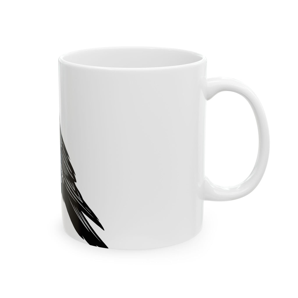 Crow Bones Mug Halloween Fright Gift Women Dark Mug Raven Mug Horror Fan Gothic Mug Scary Graphic Retro Head