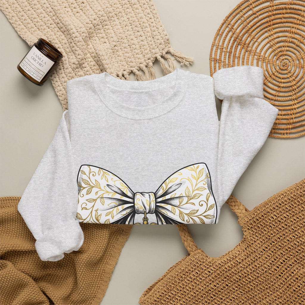 Medical Bow Sweatshirt Nurses Healthcare Gift Women Botanical Sweatshirt Medical Bow Tie Sweatshirt Nurse Enthusiast Botanical Illustration Medical Graphic