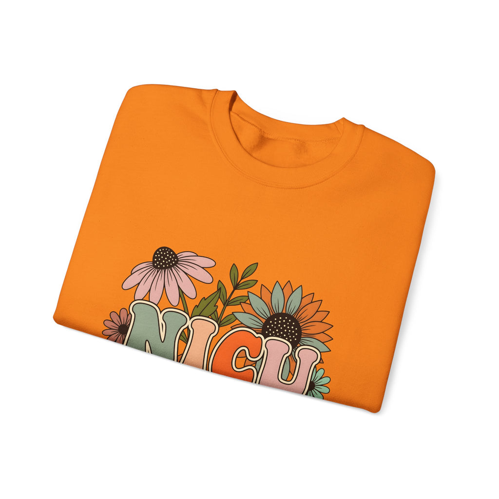 Flower Print Sweatshirt NICU Nurse Healthcare Gift Women Hippie Sweatshirt Floral Sweatshirt Nurse Practitioner Enthusiast Bohemian Sweatshirt Medical Graphic