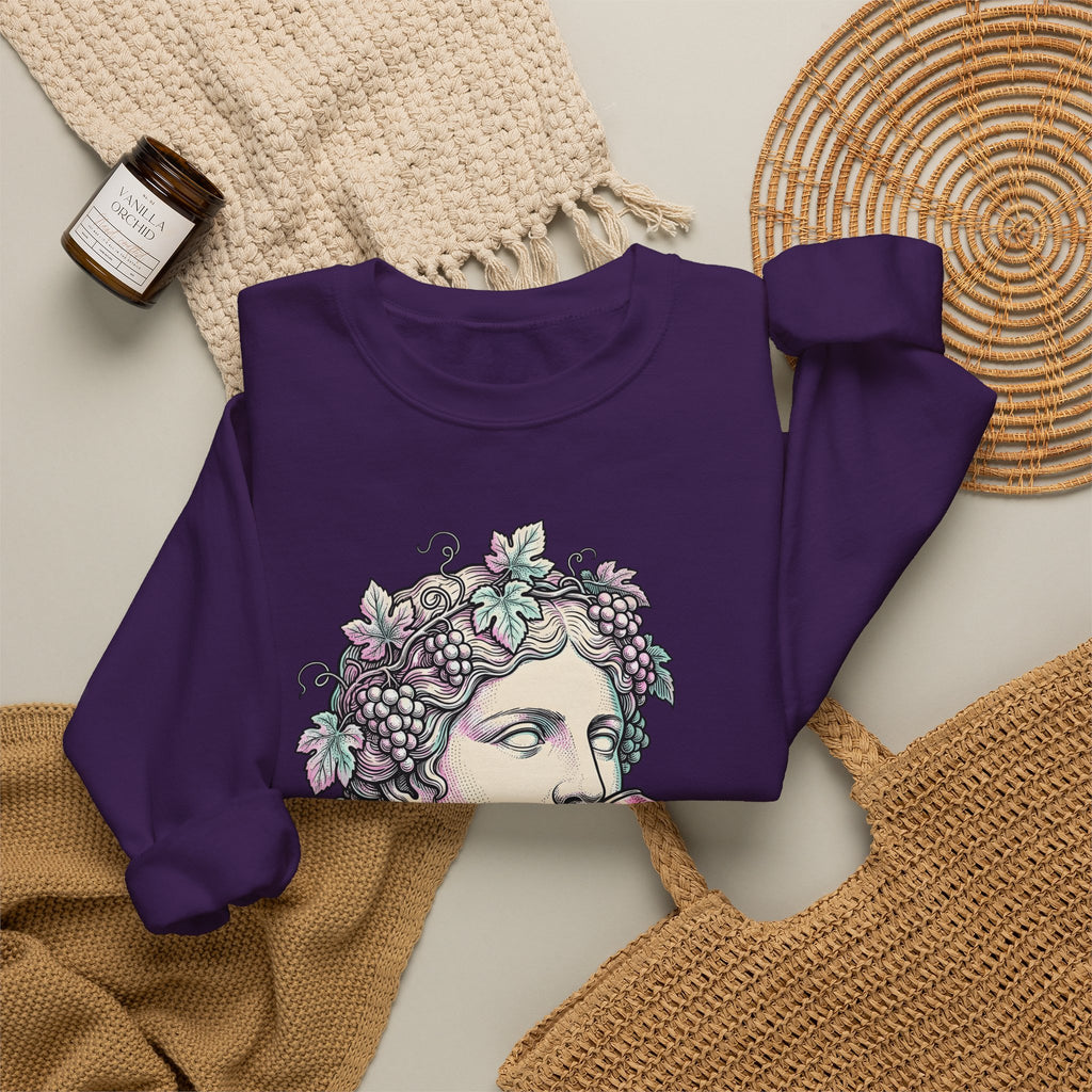 Classical Statue Sweatshirt Greek Art Trend Gift Women Cartoon Sweatshirt Sculpture Sweatshirt Art Fan Comic Sweatshirt Fashion Graphic Hand Drawn Beverage Can