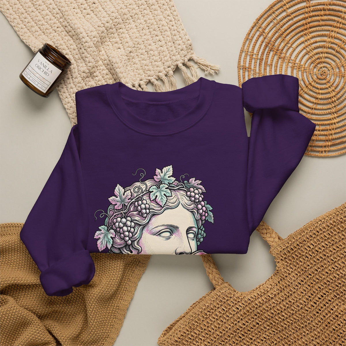 Classical Statue Sweatshirt Greek Art Trend Gift Women Cartoon Sweatshirt Sculpture Sweatshirt Art Fan Comic Sweatshirt Fashion Graphic Hand Drawn Beverage Can