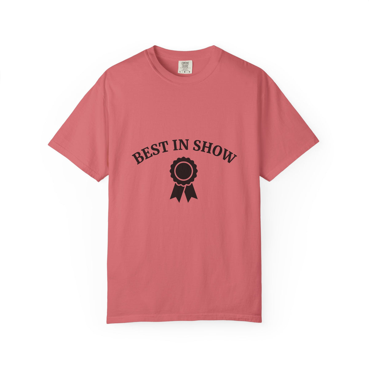 Award Ribbon T-Shirt Dog Competition Gift Women Minimalist T-Shirt Rosette T-Shirt Dog Fan Simple T-Shirt Championship Graphic Retro Badge T-Shirt