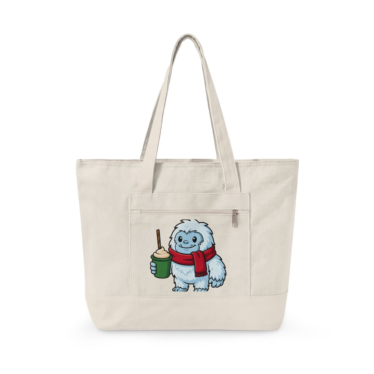Abominable Snowman Christmas Holiday Gift Comic Yeti Xmas Fan Cartoon Holiday Chibi Tote Bag