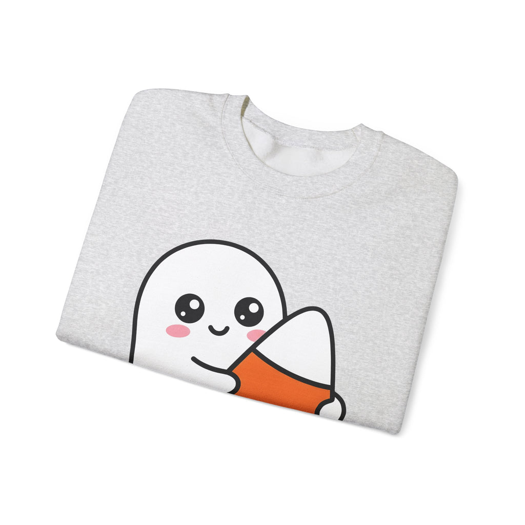 Ghost Sweet Corn Halloween Treats Gift Lovable Sweetcorn Spooky Fan Cute Sweets Clean Happy Sweatshirt