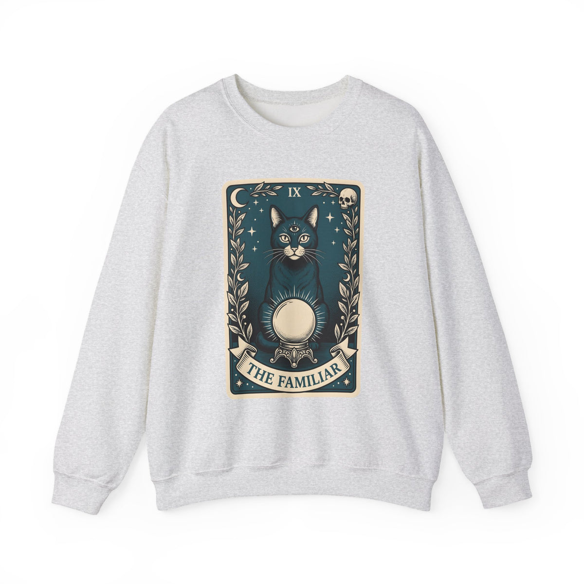 Mystic Cat Sweatshirt Boho Chic Witchcraft Gift Women Tarot Sweatshirt Kitty Sweatshirt Bohemian Fan Occult Graphic Vintage Crystal Ball Sweatshirt
