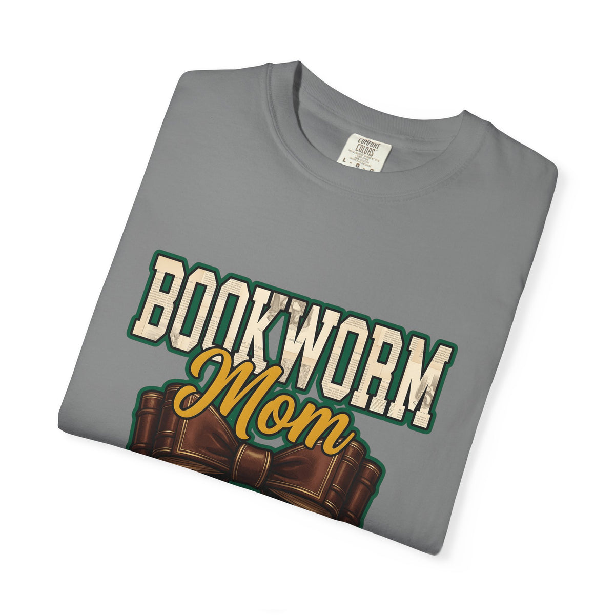 Book Bow T-Shirt Moms Reading Gift Women Bold Graphic T-Shirt Bookmark T-Shirt Mother Fan Graphic Design Book Illustration Retro Stacked Books