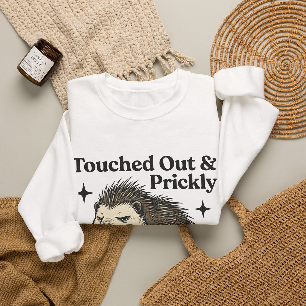 Grumpy Porcupine Sweatshirt Moms Humor Gift Women Hand Drawn Sweatshirt Quillpig Sweatshirt Motherhood Fan Illustrated Graphic Sweatshirt Vintage Stars Sweatshirt