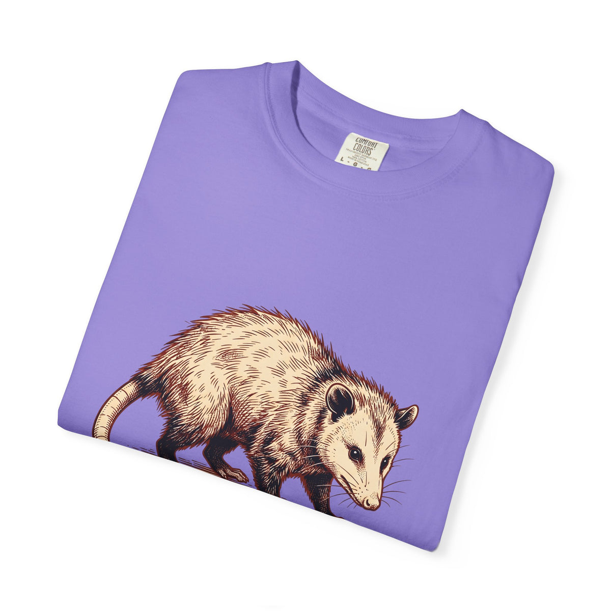 Opossum Illustration T-Shirt Funny Pet Gift Women Retro T-Shirt Possum T-Shirt Comedy Fan Vintage T-Shirt Animal Graphic Sketch Wildlife Comedy