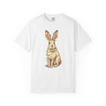 Bunny T-Shirt Animals Holiday Gift Women Cute T-Shirt Rabbit T-Shirt Pet Fan Cute T-Shirt Christmas Graphic Hand Drawn String Lights T-Shirt
