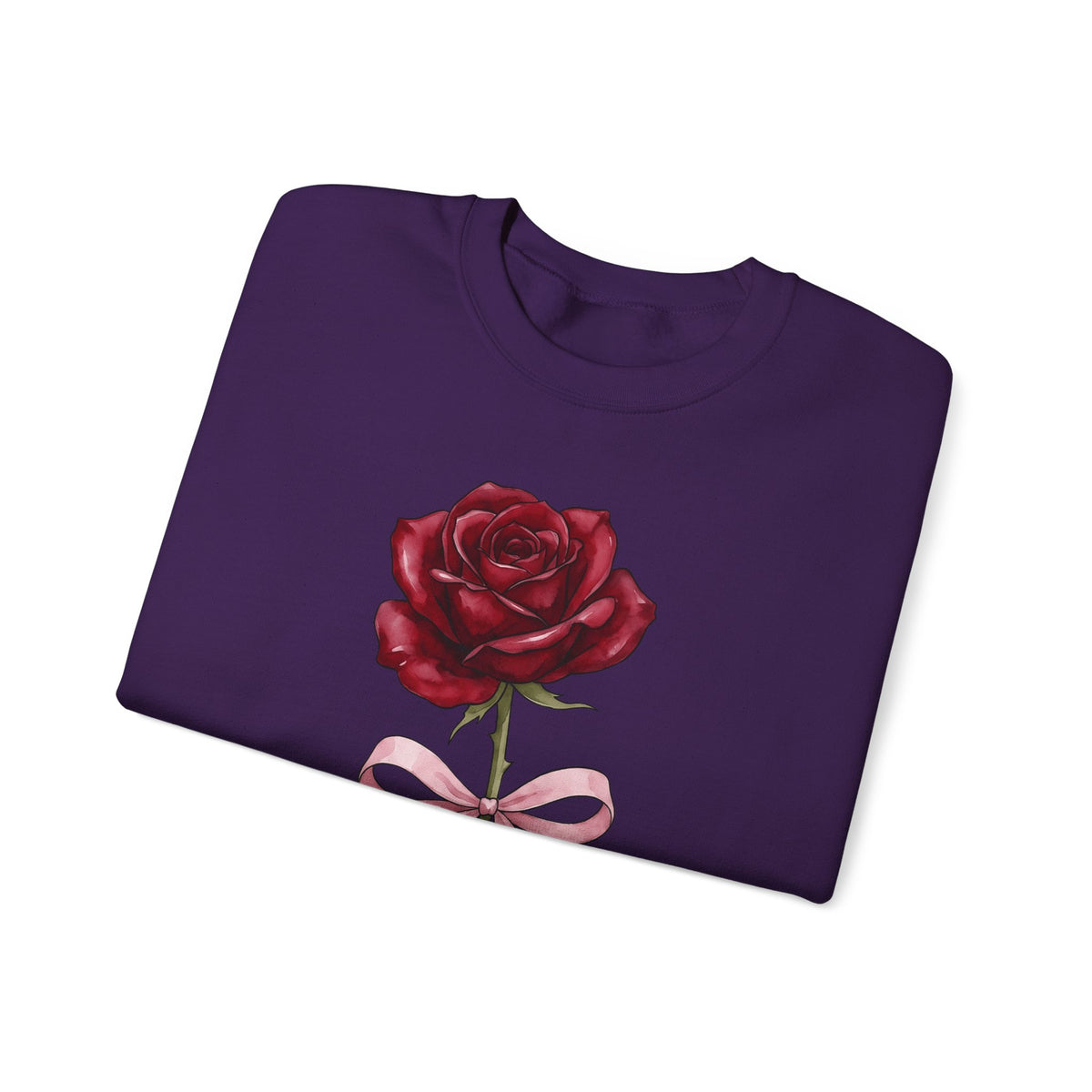 Rose Flower Sweatshirt Floral Romantic Gift Women Watercolor Sweatshirt Flower Sweatshirt Floral Fan Painted Sweatshirt Lovely Graphic Hand Drawn Bow Sweatshirt