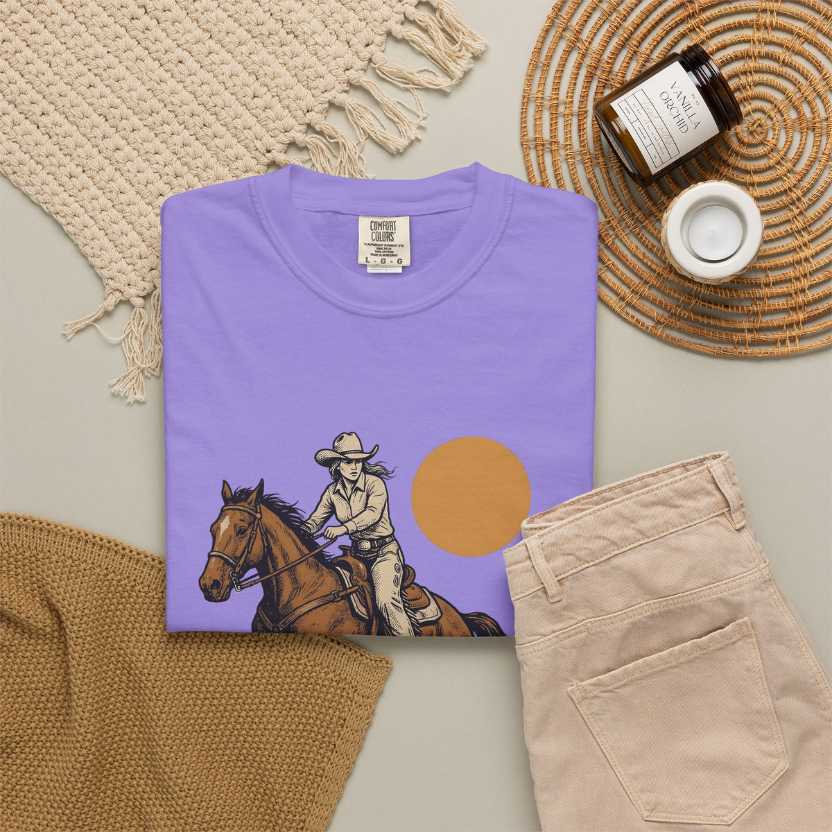 Barrel Racing T-Shirt Cowgirl Livestock Gift Women Cowboy T-Shirt Barrel Racing T-Shirt Rodeo Fan Western T-Shirt Cattle Graphic Retro Horse T-Shirt