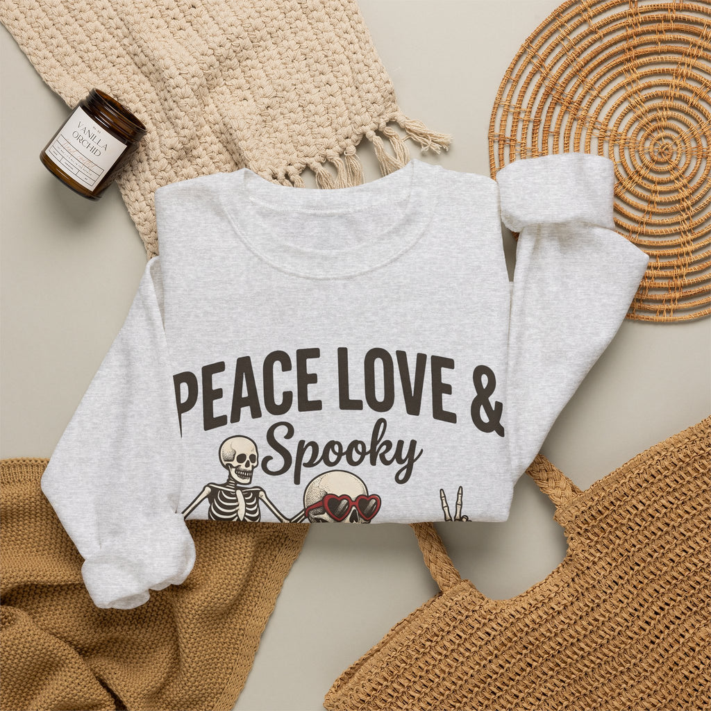 Bone Illustration Sweatshirt Halloween Garden Gift Women Retro Sweatshirt Skeleton Sweatshirt Spooky Fan Vintage Sweatshirt Yard Graphic Hand Drawn Flower
