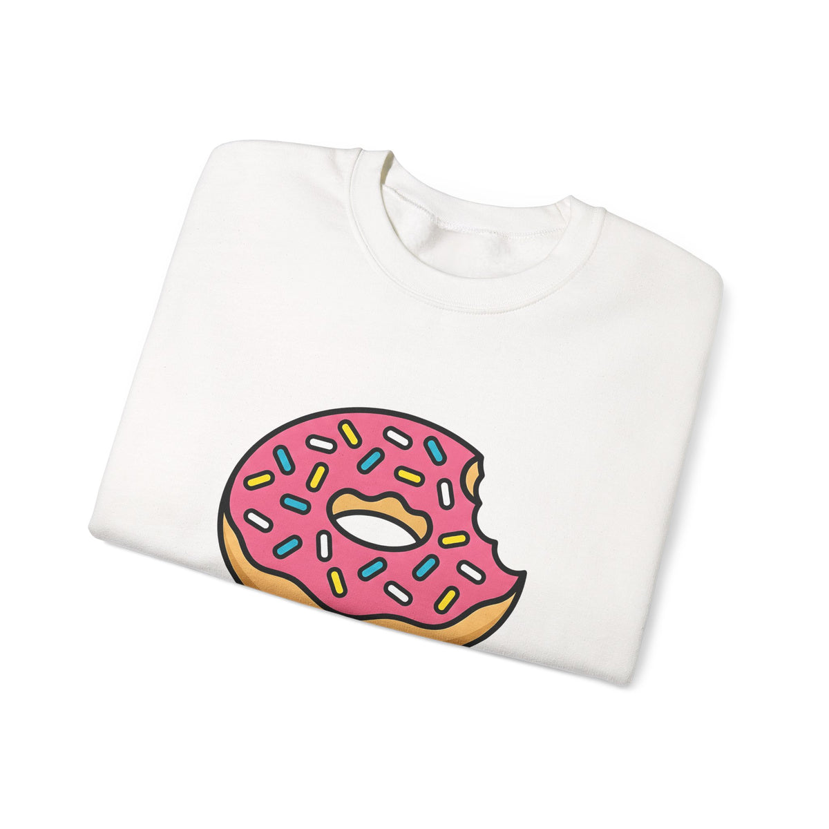 Donut Drawing Sweatshirt Desserts Cuisine Gift Women Charming Sweatshirt Doughnut Sweatshirt Pastry Fan Cartoon Sweatshirt Food Graphic Animation Candy Sweatshirt