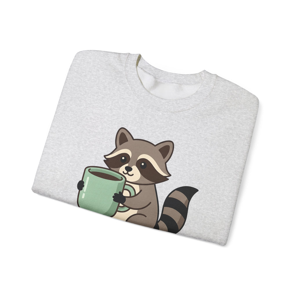 Raccoon Coffee Sweatshirt Nurses Coffee Gift Women Cute Sweatshirt Coffee Sweatshirt Nurse Enthusiast Adorable Sweatshirt Caffeinated Graphic Coffee