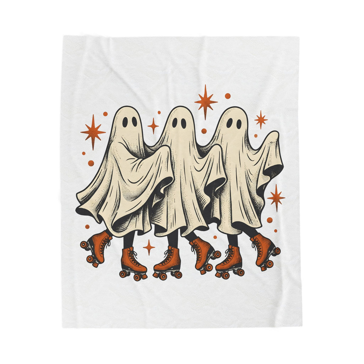 Apparition Skate Blanket Halloween Rollerblade Gift Women Hand Drawn Blanket Skateboard Blanket Spooky Fan Hand Drawn Blanket Inline Skate Graphic