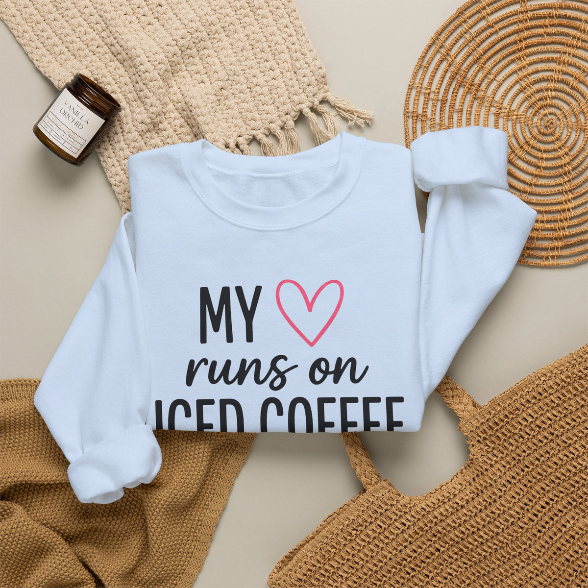 Cold Coffee Cup Sweatshirt Moms Espresso Gift Women Adorable Sweatshirt Coffee Sweatshirt Sweatshirt Mother Fan Coffee Sweatshirt Caffè Graphic Simple Love Symbol