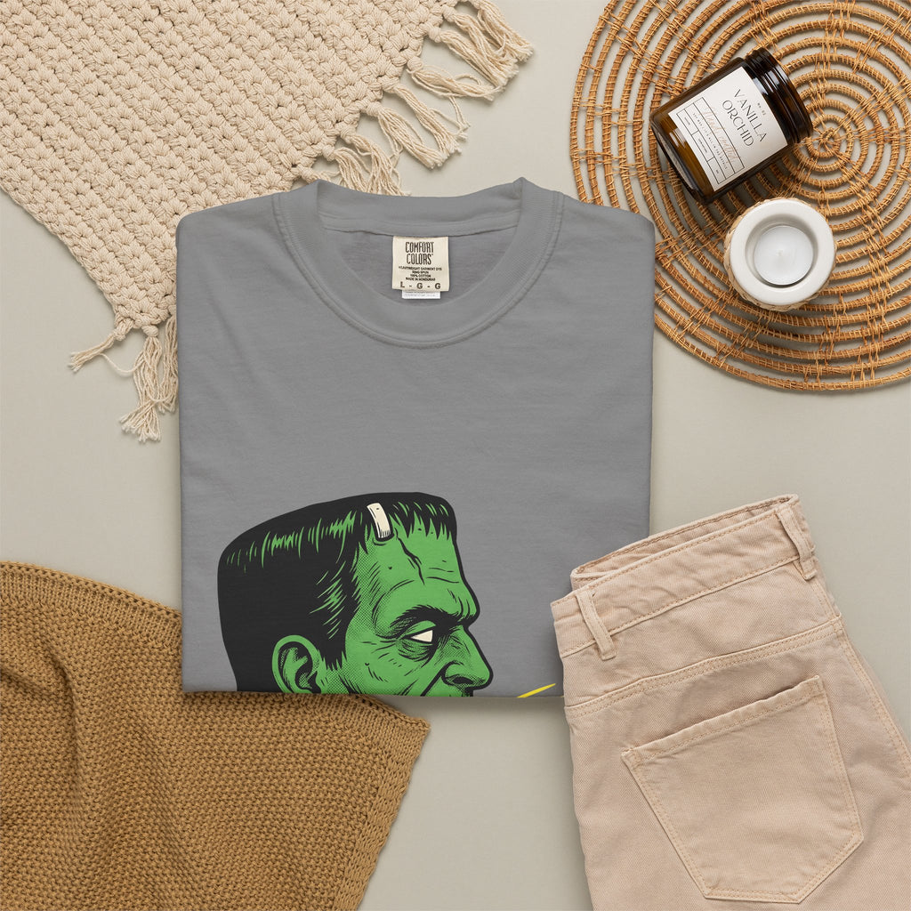 Frankenstein Creature Halloween Scary Gift Cartoon Monster Horror Fan Creepy Frightening T-Shirt