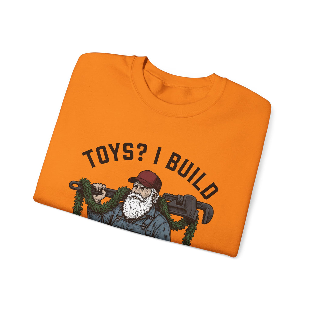 Santa Fixer Sweatshirt Christmas Vehicles Gift Women Classic Sweatshirt Kris Kringle Sweatshirt Xmas Fan Vintage Car Graphic Sweatshirt Line Art Mechanic Tool