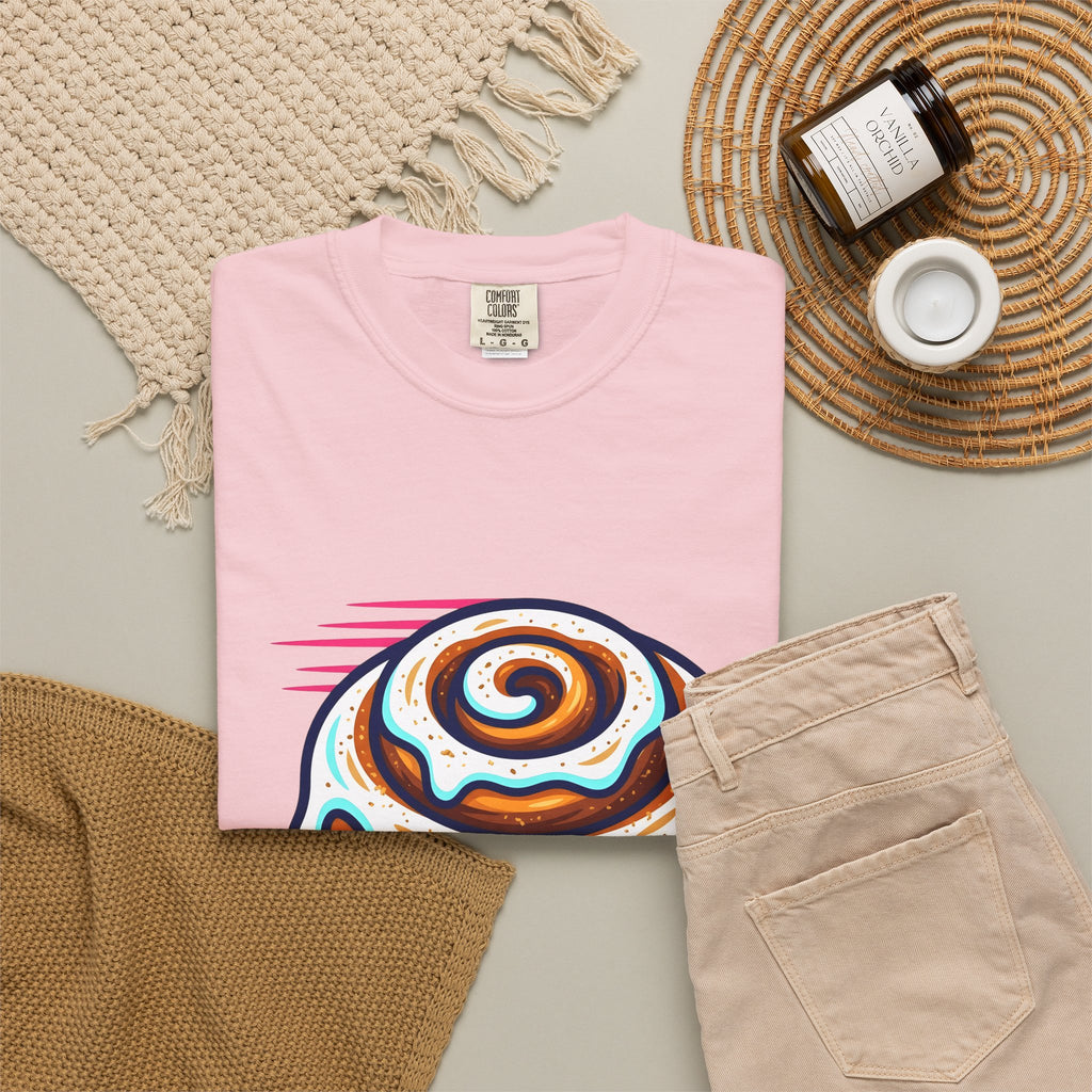 Cinnamon Pastry T-Shirt Desserts Bakery Gift Women Line Art T-Shirt Danish T-Shirt Dessert Fan Illustration T-Shirt Bakery Design Classic Topping