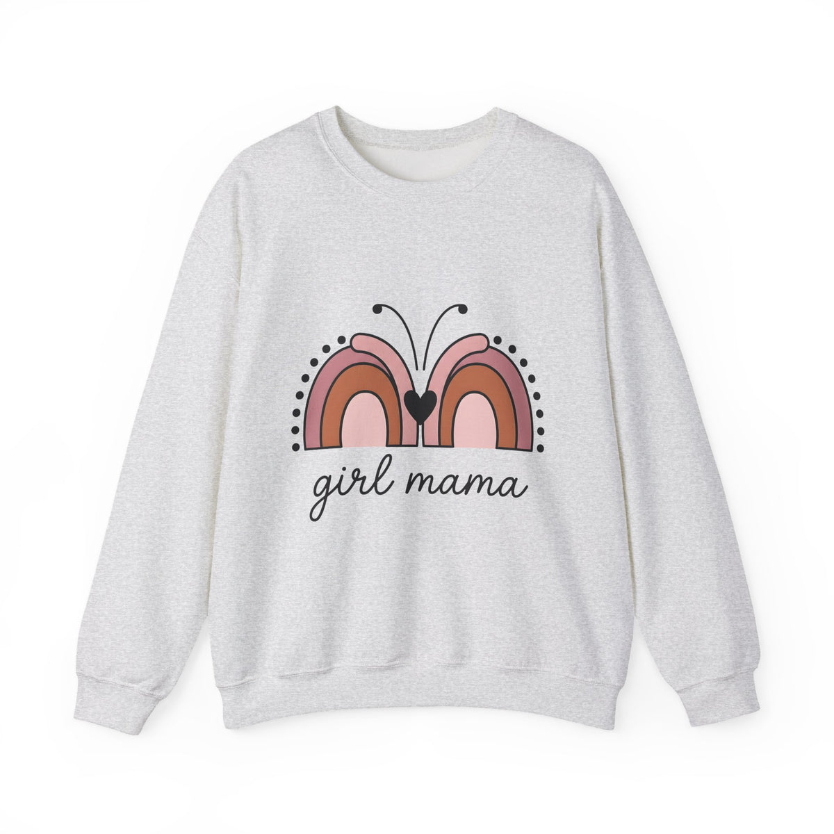 Rainbow Butterfly Sweatshirt Moms Family Gift Women Boho Sweatshirt Butterfly Sweatshirt Motherhood Enthusiast Hippie Sweatshirt Clan Graphic Minimalist Heart