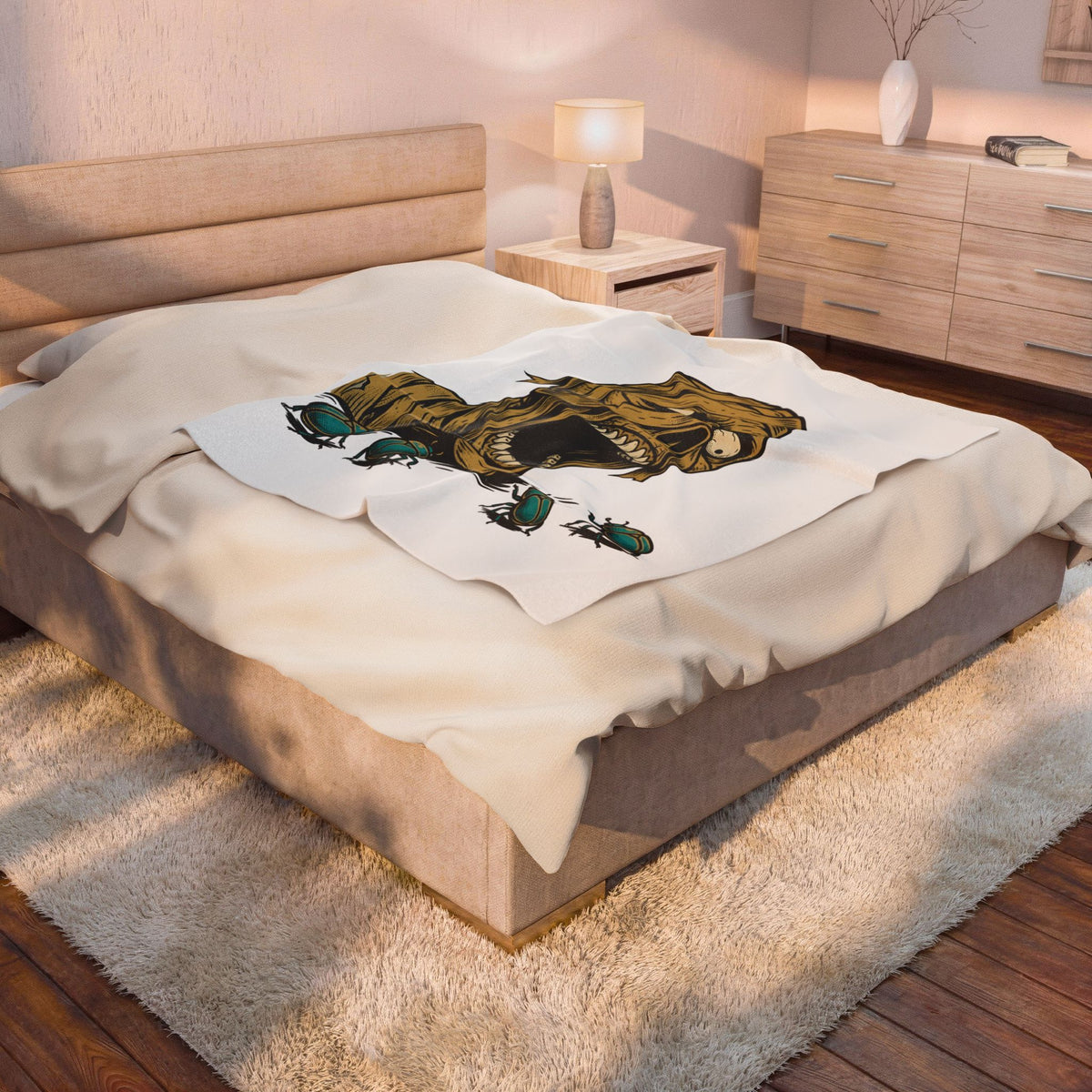 Mummy Skull Blanket Halloween Ghost Gift Women Creepy Blanket Skull Blanket Horror Fan Spooky Blanket Specter Graphic Classic Scarab Blanket