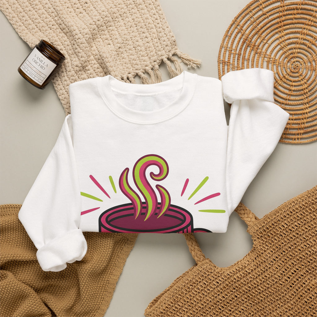 Coffee Cup Sweatshirt Coffee Brunch Gift Women Vintage Sweatshirt Sweatshirt Sweatshirt Coffee Fan Coffee Cup Sweatshirt Breakfast Graphic Comic Star Shape Sweatshirt