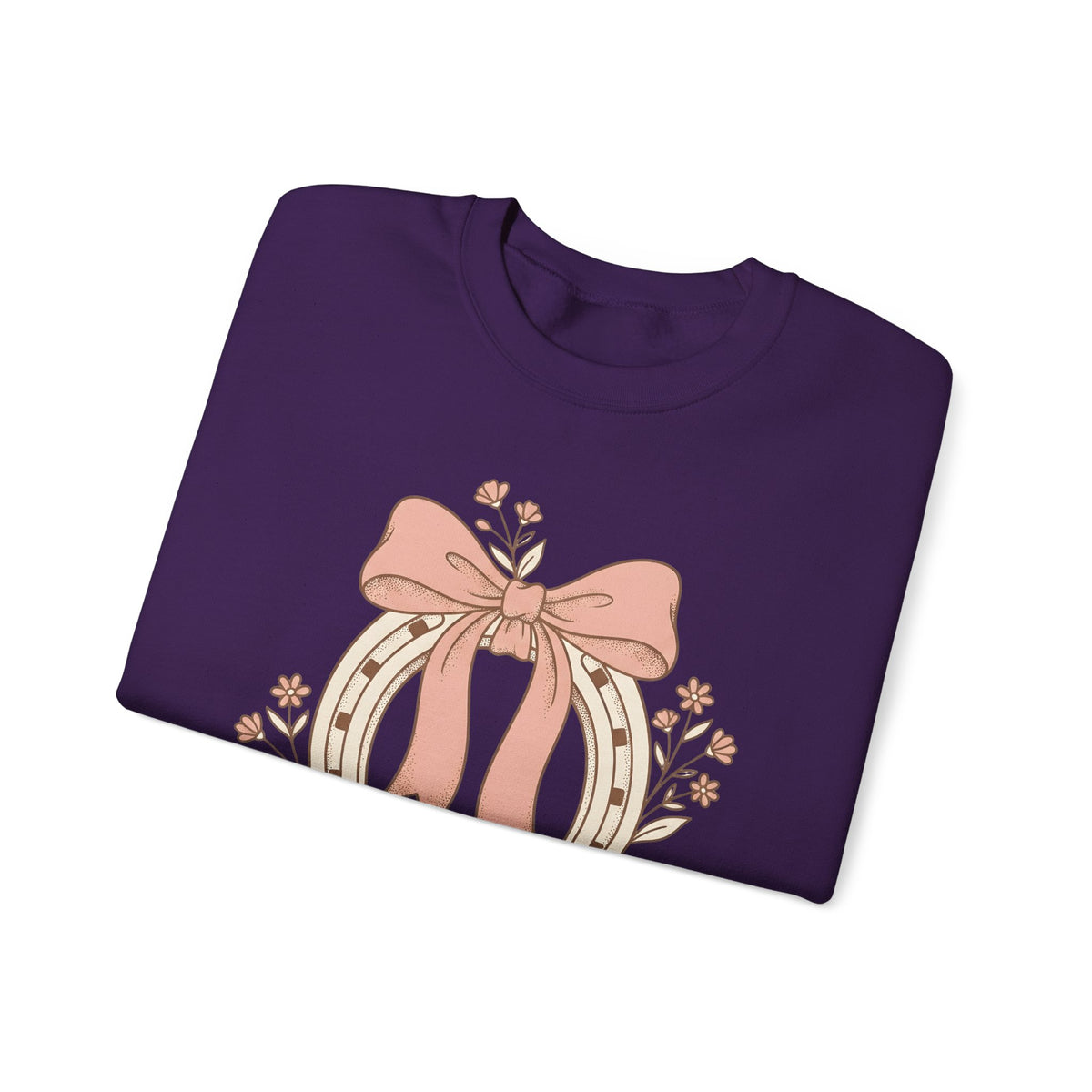 Horseshoe Bow Sweatshirt Cowgirl Ranch Gift Women Tribal Sweatshirt Horseshoe Sweatshirt Rodeo Fan Celtic Sweatshirt Ranch Graphic Classic Blossom Sweatshirt