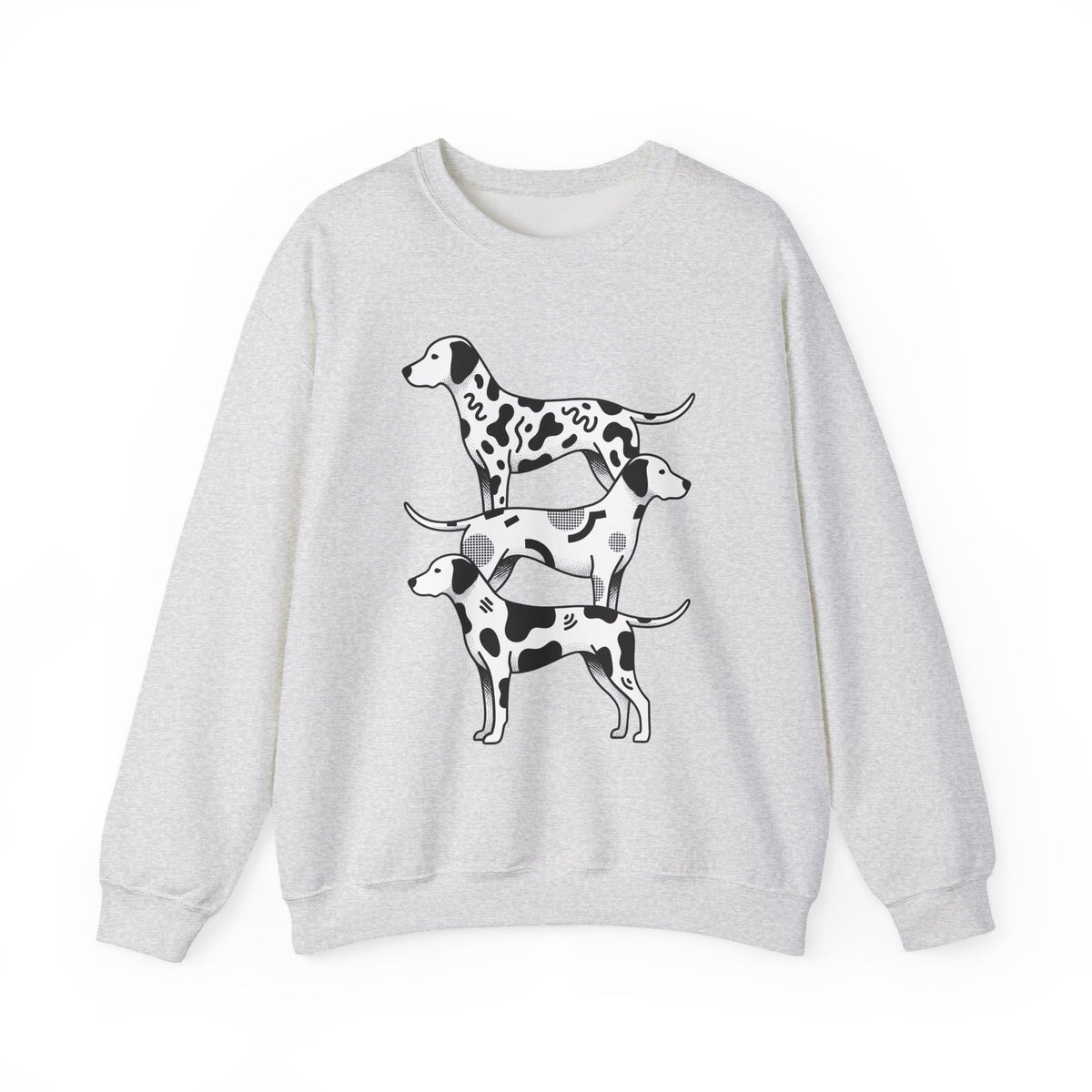 Dalmatian Sweatshirt Dog Fauna Gift Women Flat Sweatshirt Dalmatian Sweatshirt Dog Fan Graphic Design Illustration Sketch Spot Design Sweatshirt