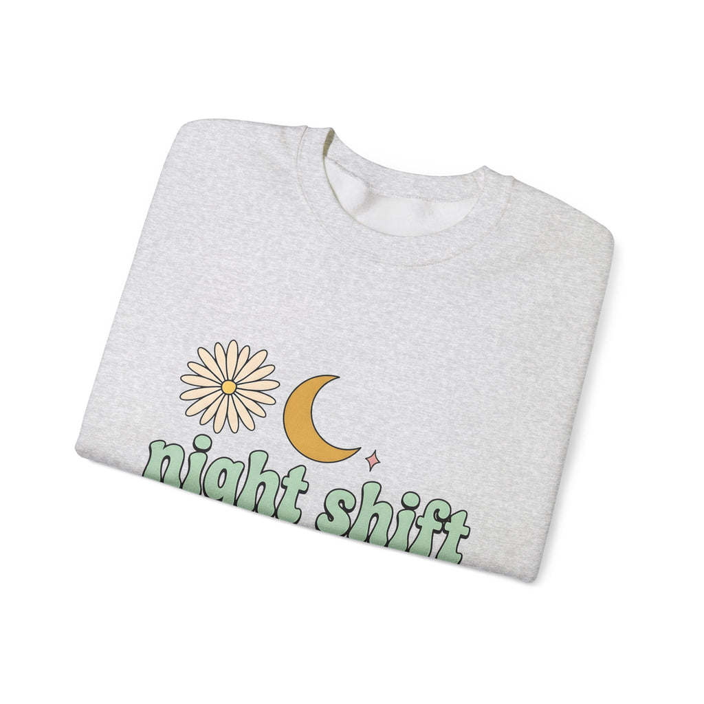 Moon Blossom Graphic Sweatshirt Nurses Drink Gift Women Cartoon Sweatshirt Flower Sweatshirt