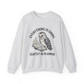 Owl Eyeglasses Sweatshirt Funny Critters Gift Women Old-Fashioned Sweatshirt Owl Sweatshirt Humor Fan Vintage Sweatshirt Creature Graphic Outline Blazing Book