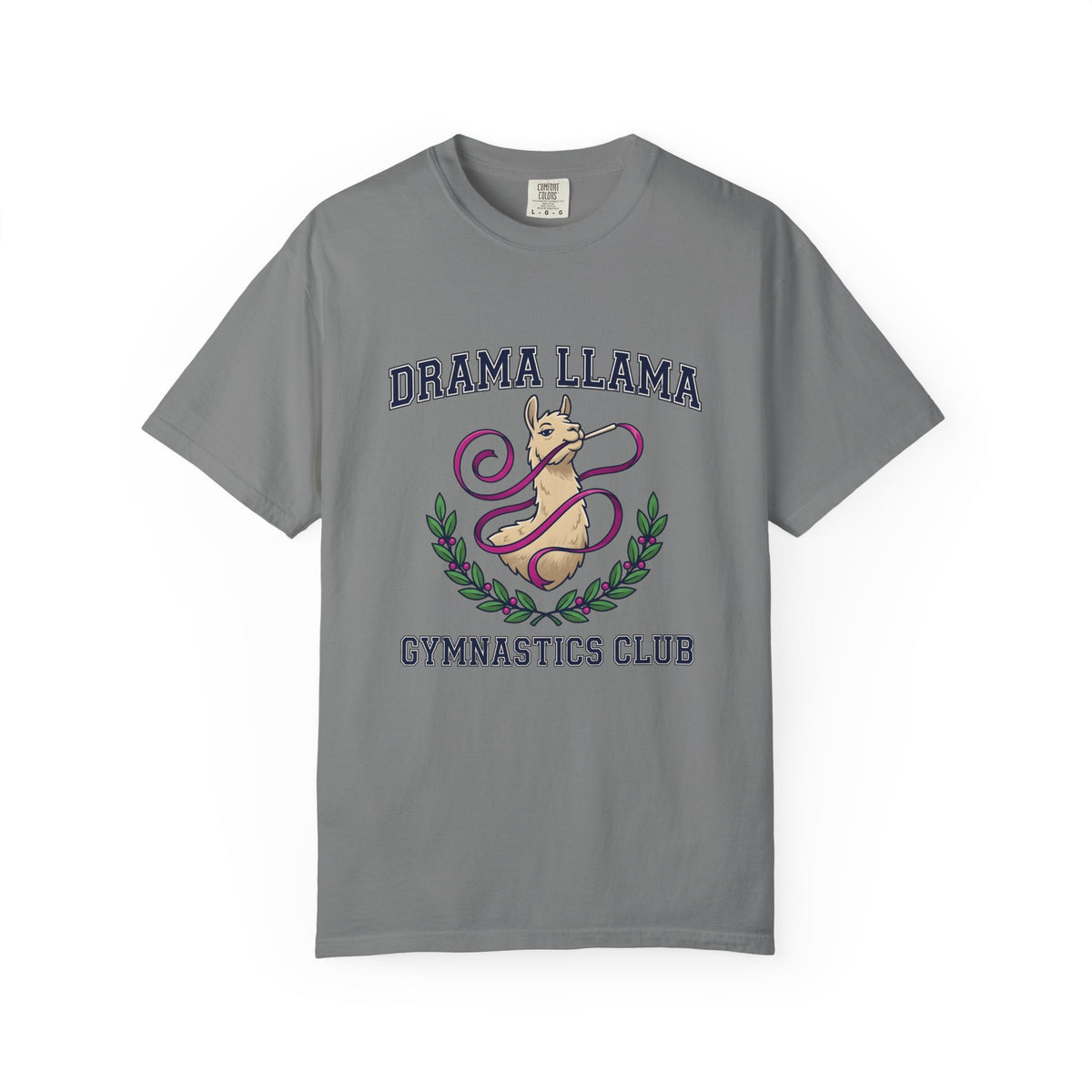 Alpaca Ribbon Gymnastics T-Shirt Gymnastics Wildlife Gift Women Animated T-Shirt Gymnast T-Shirt Gymnastics Enthusiast Cartoon T-Shirt Animal