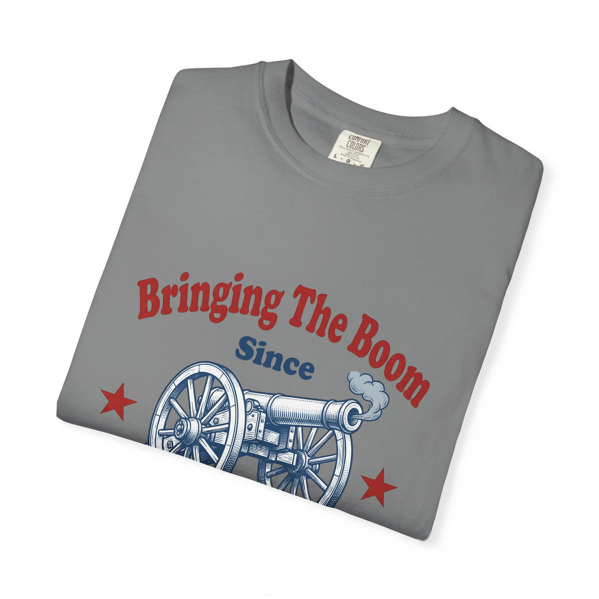 Cannon Illustration T-Shirt 4th Of July America Gift Women Retro T-Shirt Artillery T-Shirt Fireworks Fan Vintage T-Shirt Patriotic Graphic Sketch