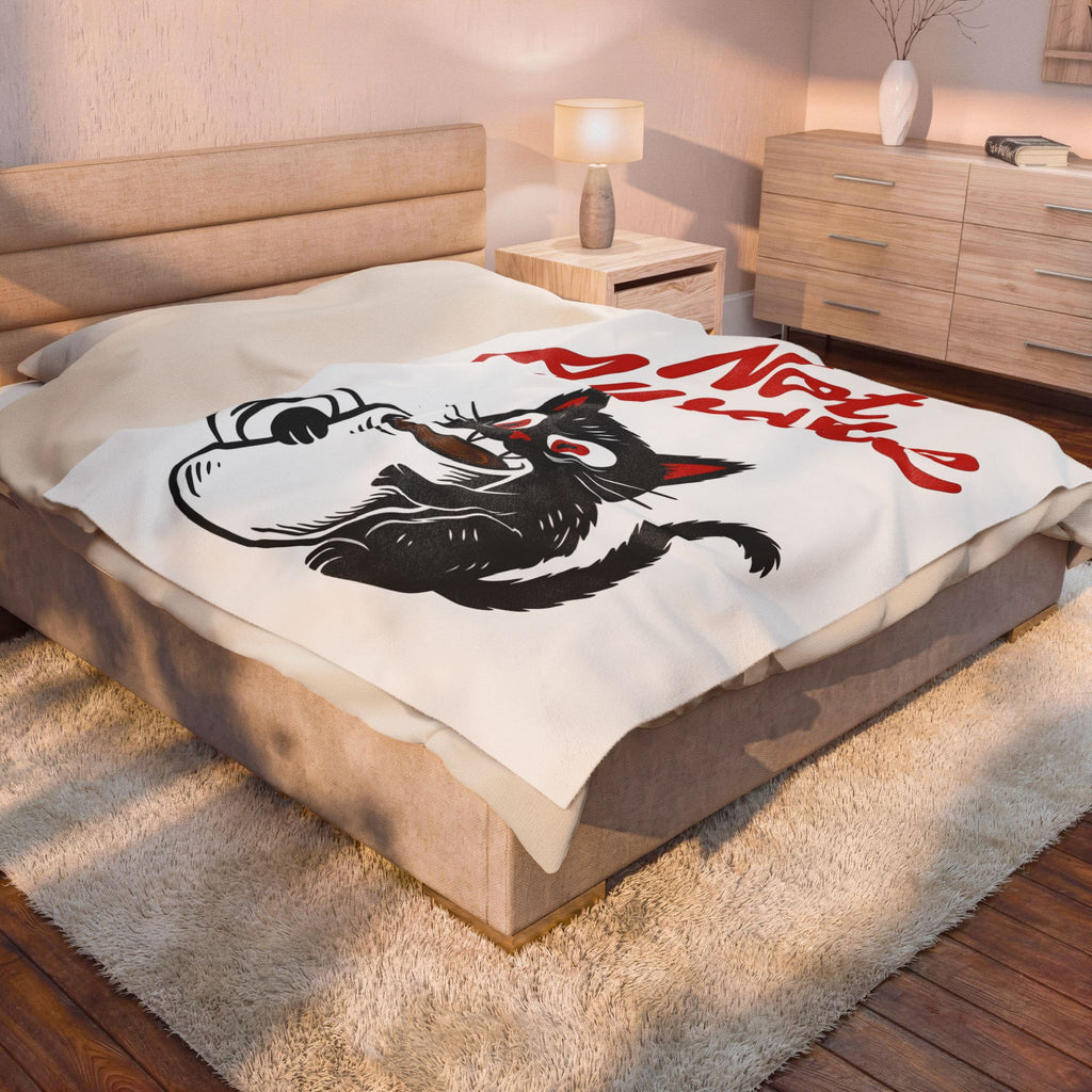 Black Cat Coffee Cat Coffee Gift Cartoon Coffee Cat Fan Comic Caffeine Retro Coffee Blanket