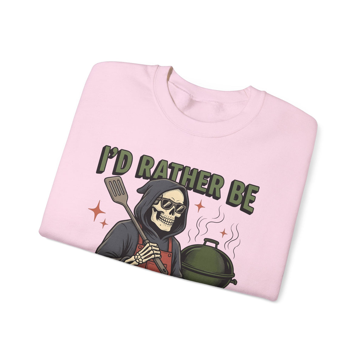 Skull Cook Sweatshirt Grilling Joke Gift Women Comic Sweatshirt Skeleton Sweatshirt Barbecue Fan Cartoon Sweatshirt Pun Graphic Retro Barbeque Sweatshirt