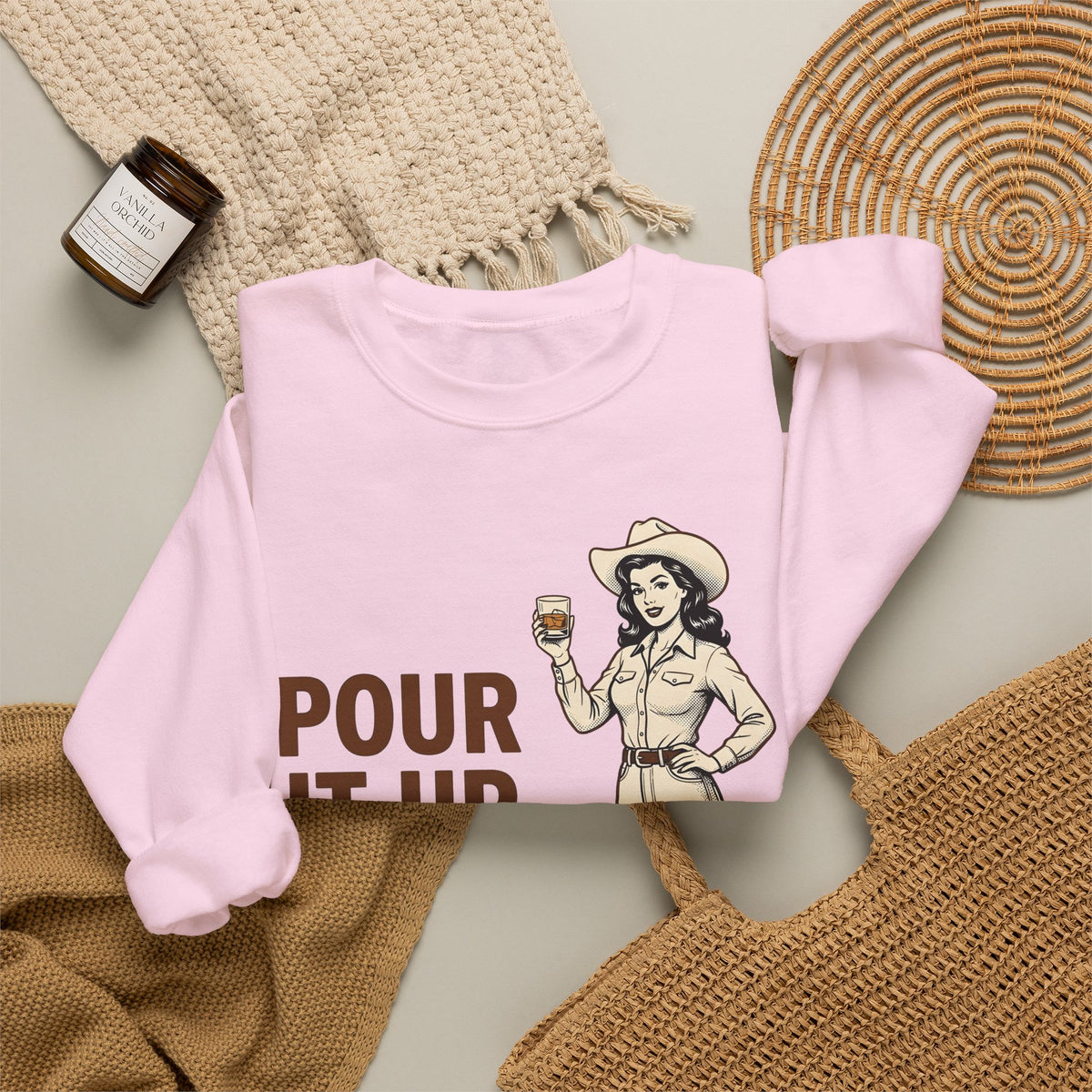 Cowgirl Cowgirl Western Gift Vintage Cowgirl Fan Distressed Western Sweatshirt