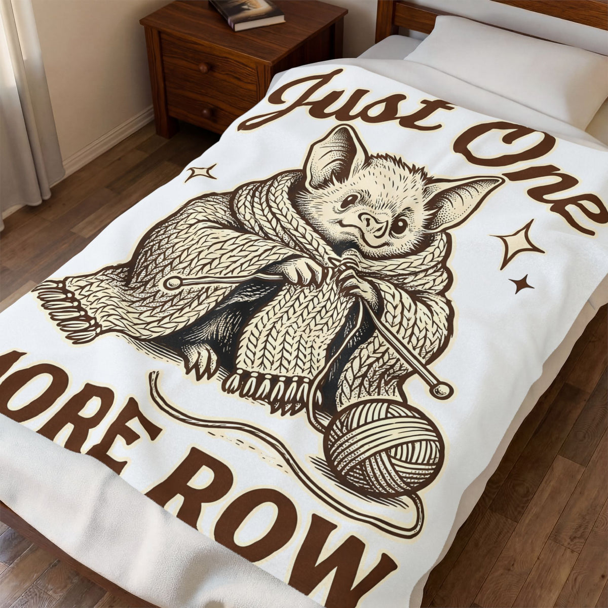 Bat Needlework Blanket Cute Crafts Gift Women Vintage Blanket Embroidery Blanket Adorable Fan Retro Blanket Crafting Graphic Doodle Wool Ball