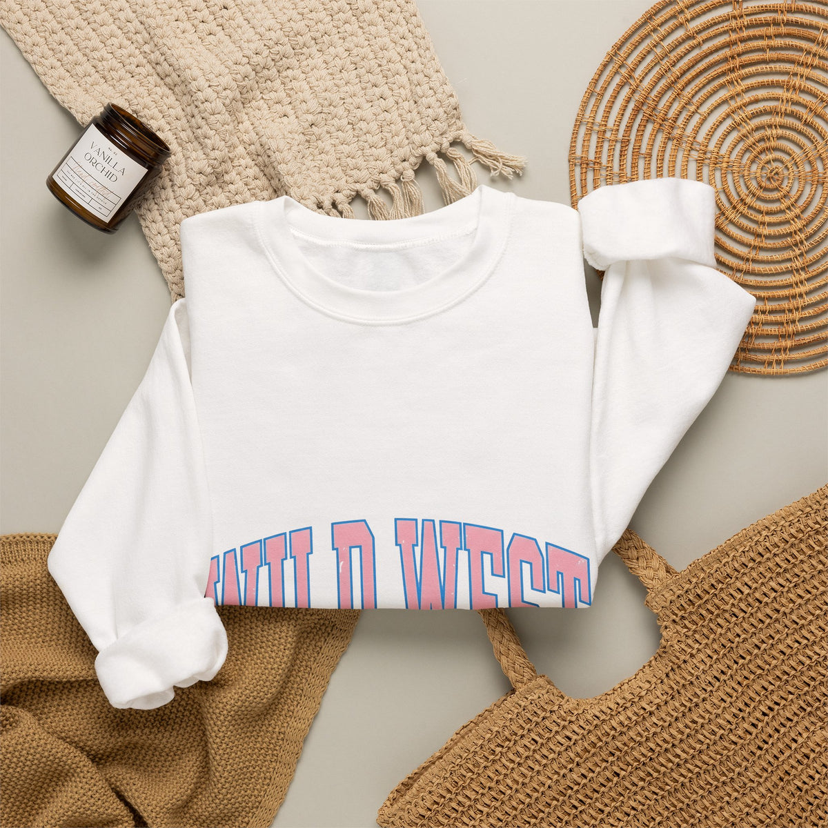 Cowboy Text Sweatshirt Cowgirl Cowboy Gift Women Rustic Sweatshirt Typography Sweatshirt Rodeo Fan Western Sweatshirt Cowboy Graphic Old School Curved Font