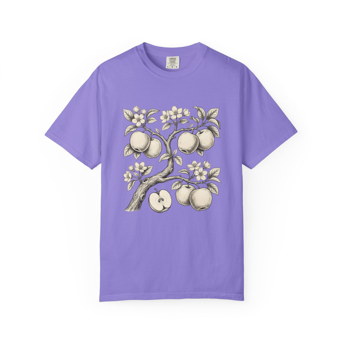 Apple Tree T-Shirt Cottagecore Nature Gift Women Botanical T-Shirt Apple T-Shirt Rustic Fan Floral T-Shirt Environmental Graphic Vintage Blossom