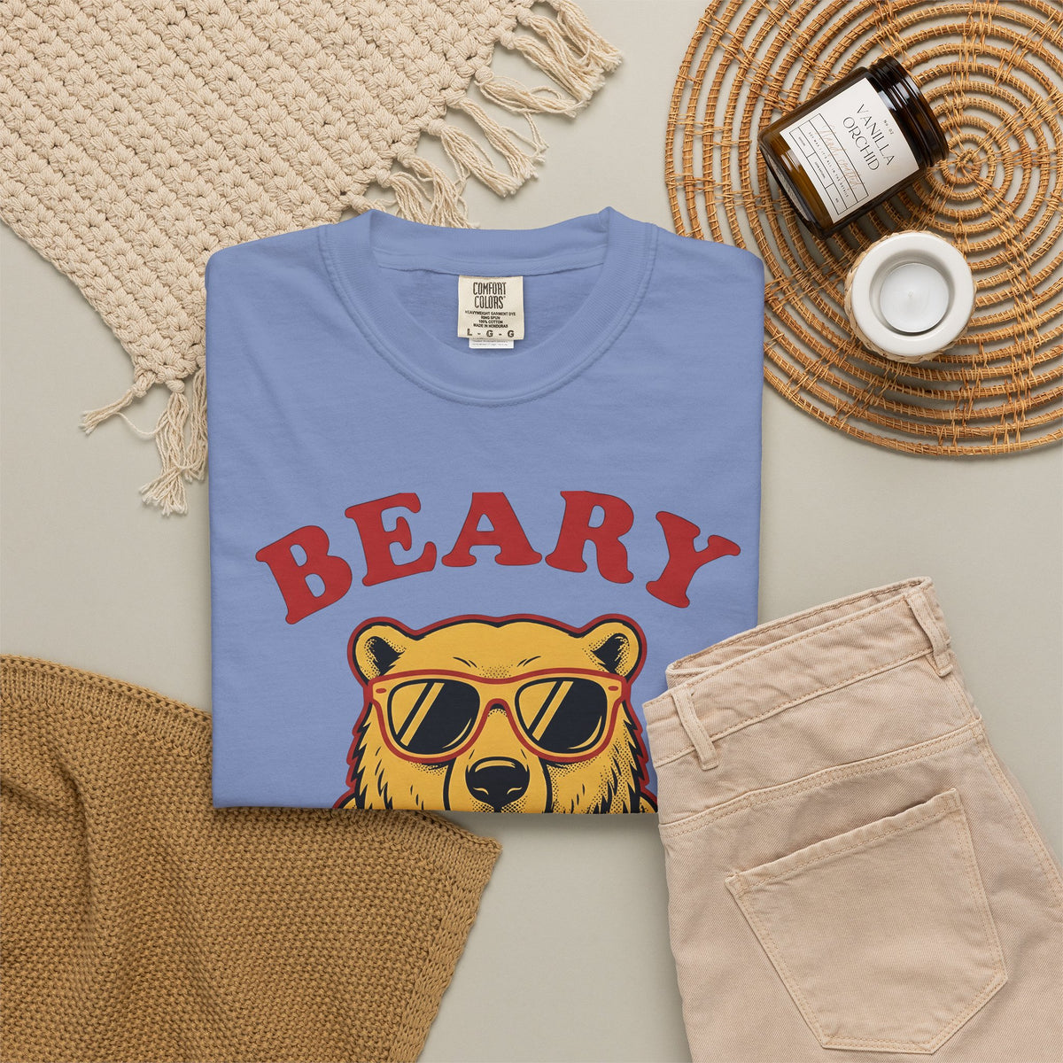 Bear Shades T-Shirt Christmas Wildlife Gift Women Comic T-Shirt Teddy T-Shirt Xmas Fan Cartoon T-Shirt Animal Graphic Retro Neck Wrap T-Shirt