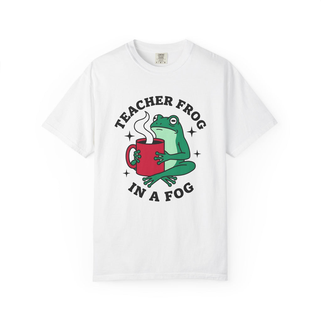 Frog Coffee Cup T-Shirt Teachers Latte Gift Women Kawaii T-Shirt Coffee T-Shirt T-Shirt Educator Enthusiast Coffee T-Shirt Cappuccino Graphic Classic
