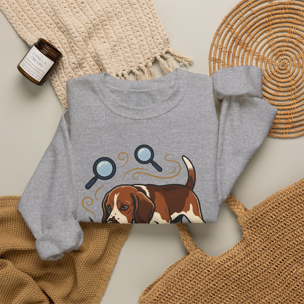 Beagle Pet Sweatshirt Dog Comedy Gift Women Animated Sweatshirt Hound Sweatshirt Dog Fan Cartoon Sweatshirt Humor Graphic Classic Loupe Sweatshirt