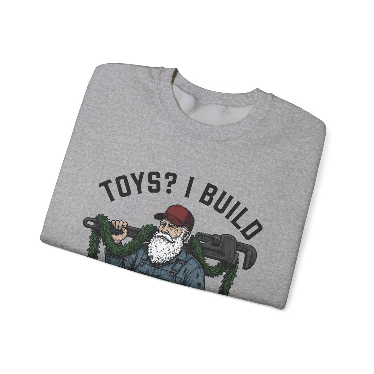 Santa Fixer Sweatshirt Christmas Vehicles Gift Women Classic Sweatshirt Kris Kringle Sweatshirt Xmas Fan Vintage Car Graphic Sweatshirt Line Art Mechanic Tool
