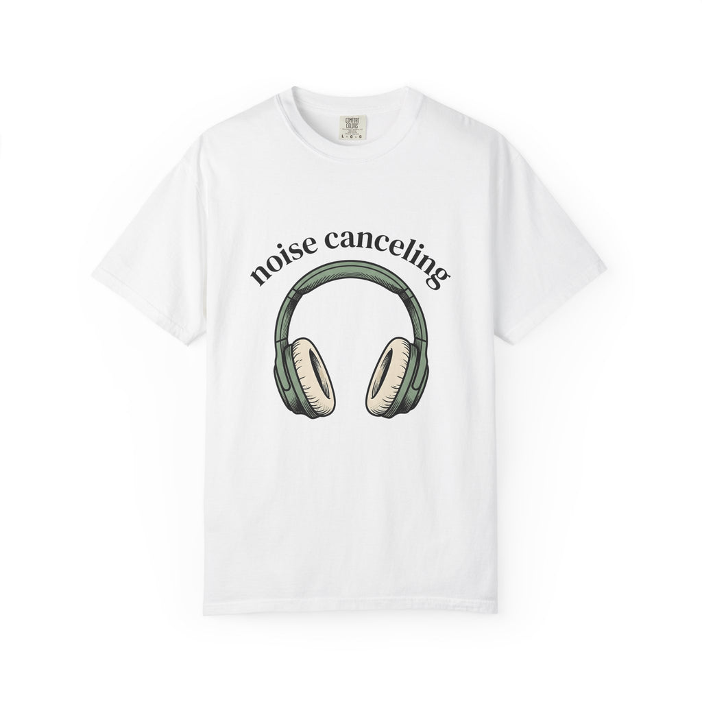Headphones T-Shirt Mom Humor Gift Women Hand Drawn T-Shirt Earphones T-Shirt Mother Fan Illustrated T-Shirt Funny Graphic Minimalist Arch Text