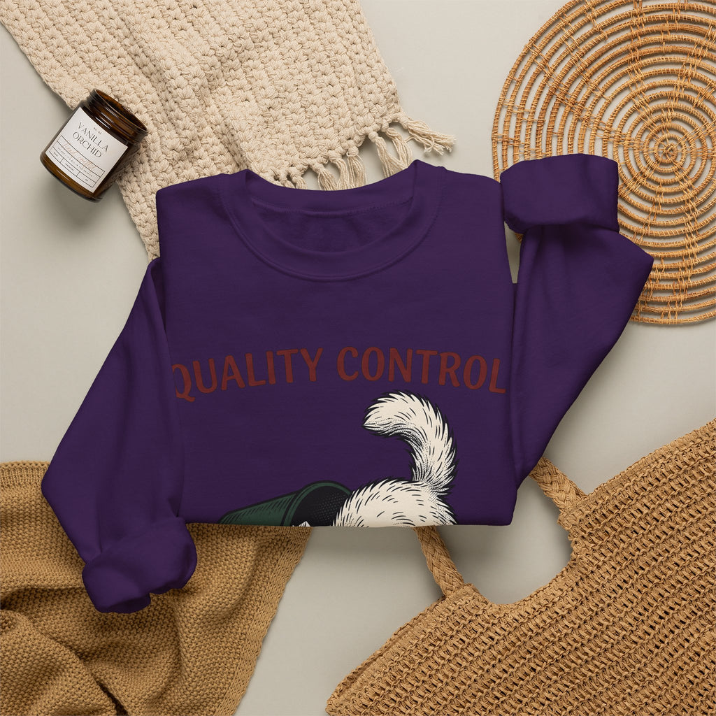 Plush Cat Waste Basket Sweatshirt Cat Satire Gift Women Shabby Chic Sweatshirt Trash Can Sweatshirt Cat Fan Distressed Sweatshirt Sarcastic Graphic Outline