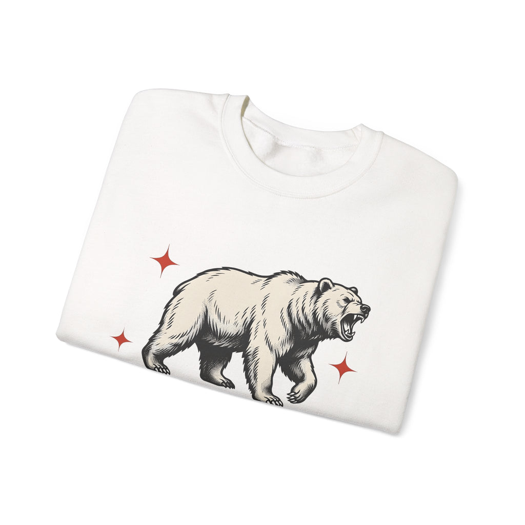 Grizzly Bear Sweatshirt Bear Animal Gift Women Vintage Sweatshirt Ursa Sweatshirt Bear Fan Grizzly Graphic Retro Star Sweatshirt