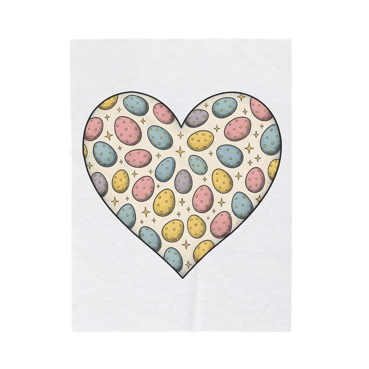 Heart Egg Blanket Easter Festivity Gift Women Hand Drawn Blanket Easter Egg Blanket Easter Fan Hand Drawn Blanket Celebration Graphic Classic